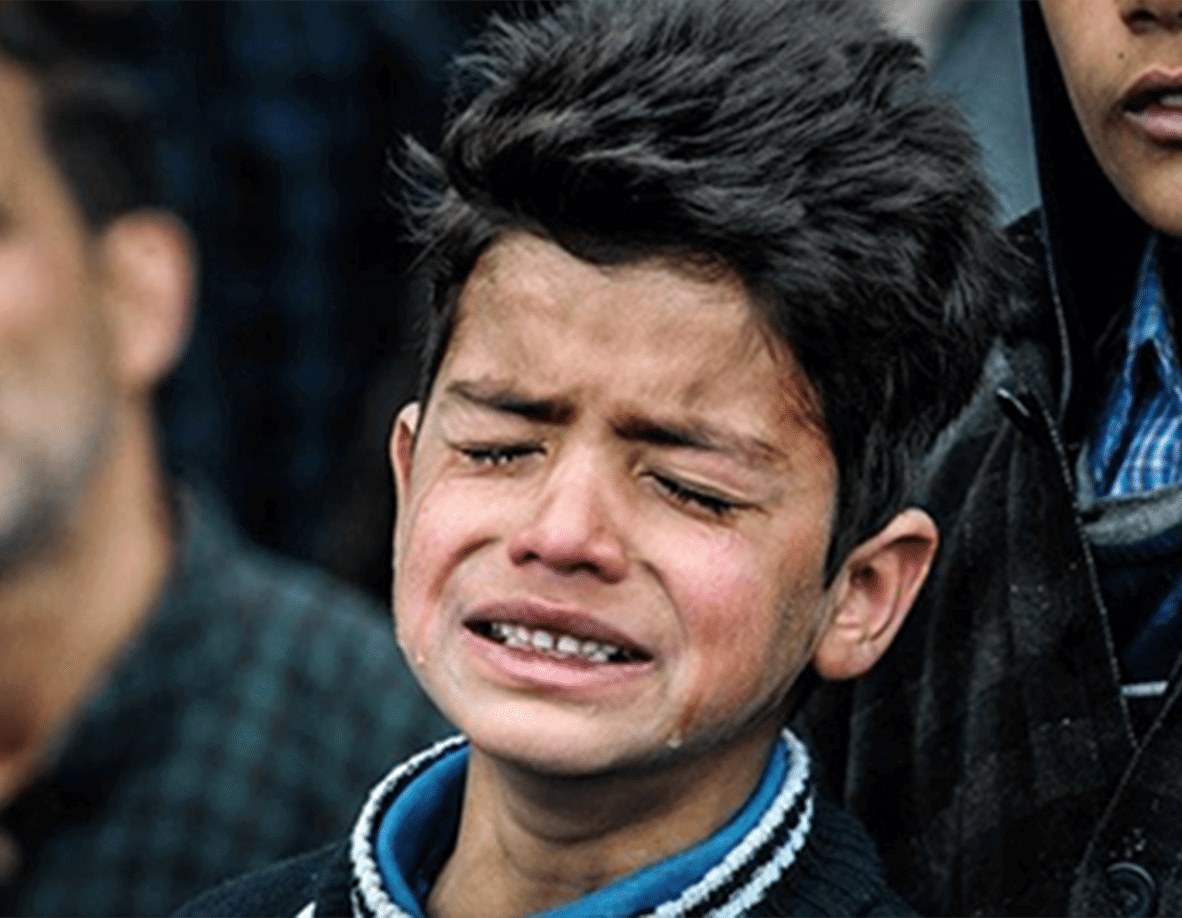 Kashmir Crisis Child Crying
